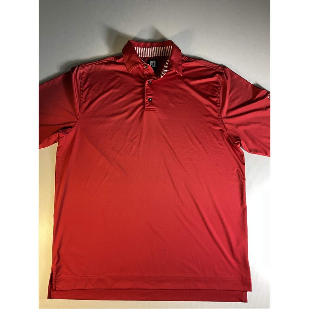 FootJoy Mike Ditka Jim Hart Celebrity Invitational Golf Polo Men's Red Large